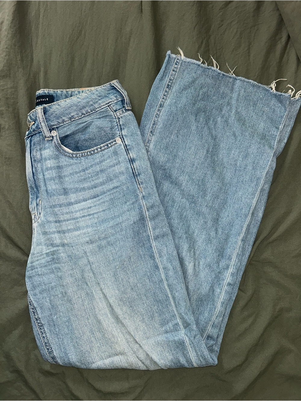 Aeropostale Light Blue High Rise Wide Leg Jeans